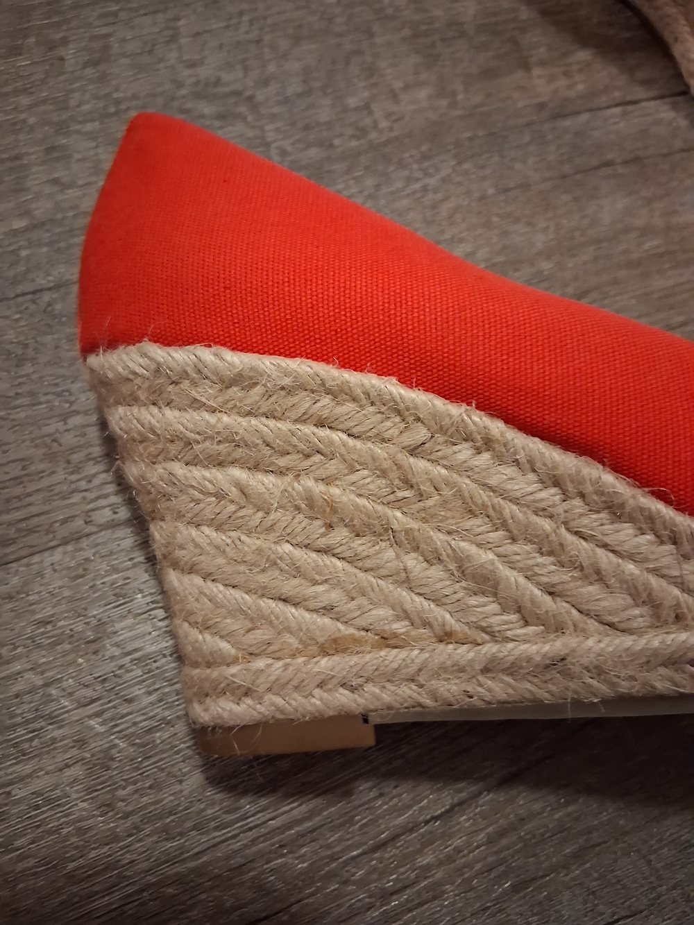 Merona Red Canvas Wedge Espadrilles - Picture 4 of 5